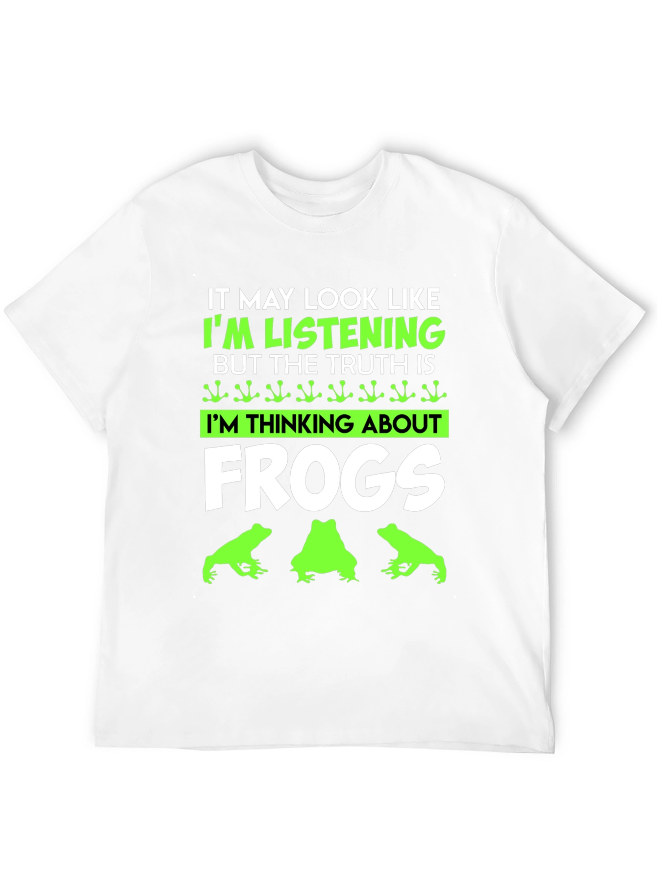 Black Frog Lover T-Shirt - Funny I'm Thinking About Frogs Tee view 12