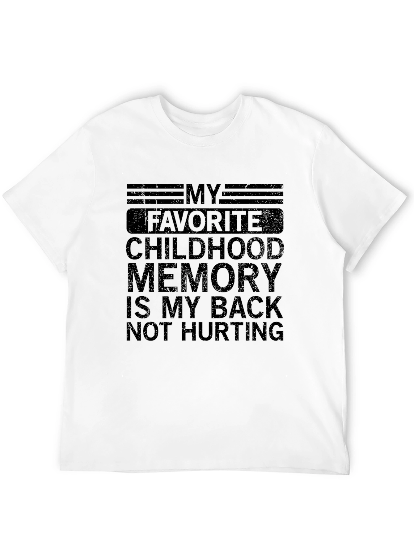 Black Funny Back Pain Childhood Memory T-Shirt view 12
