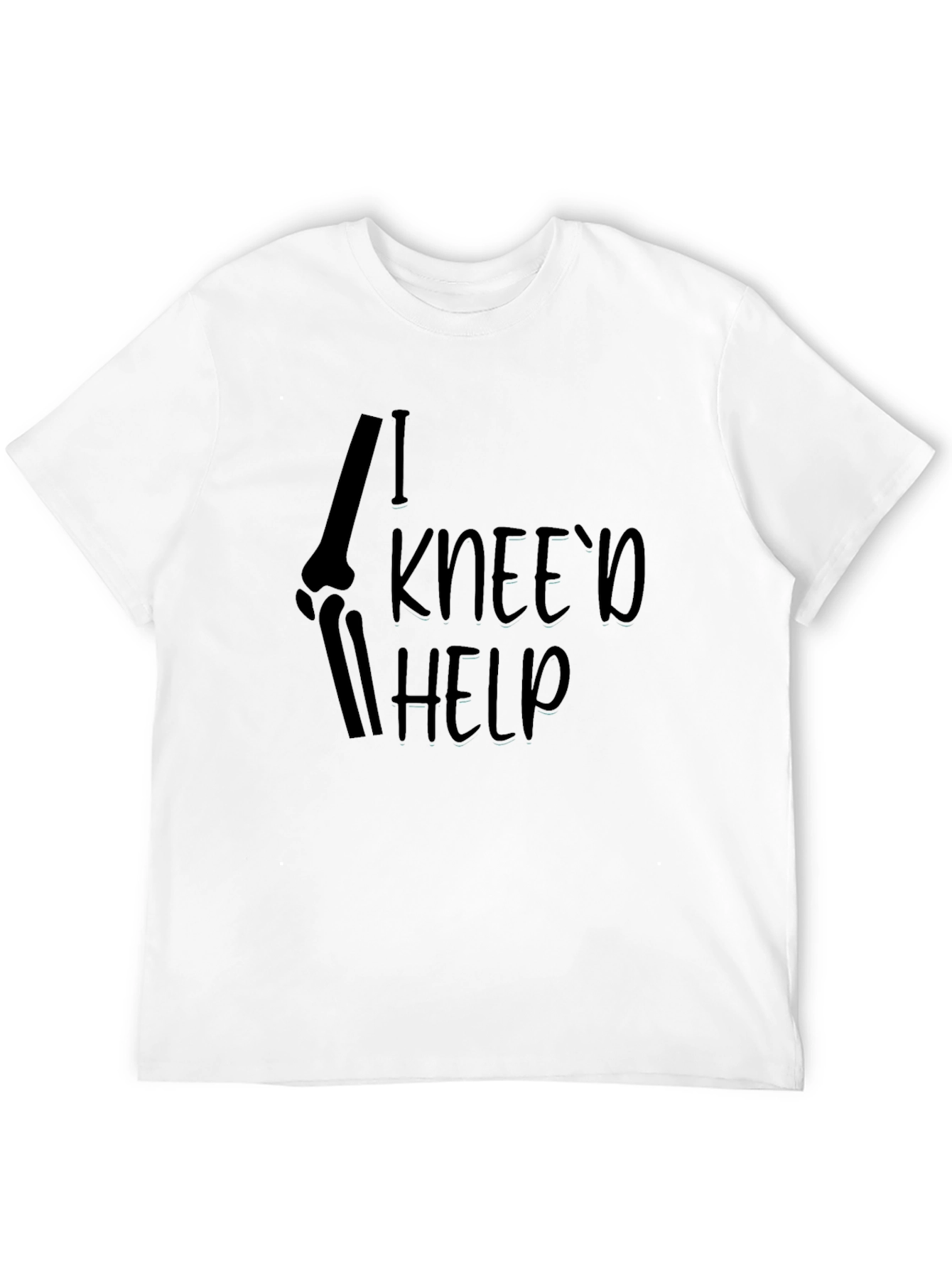 Black I Knee'd Help Black Graphic Tee view 12