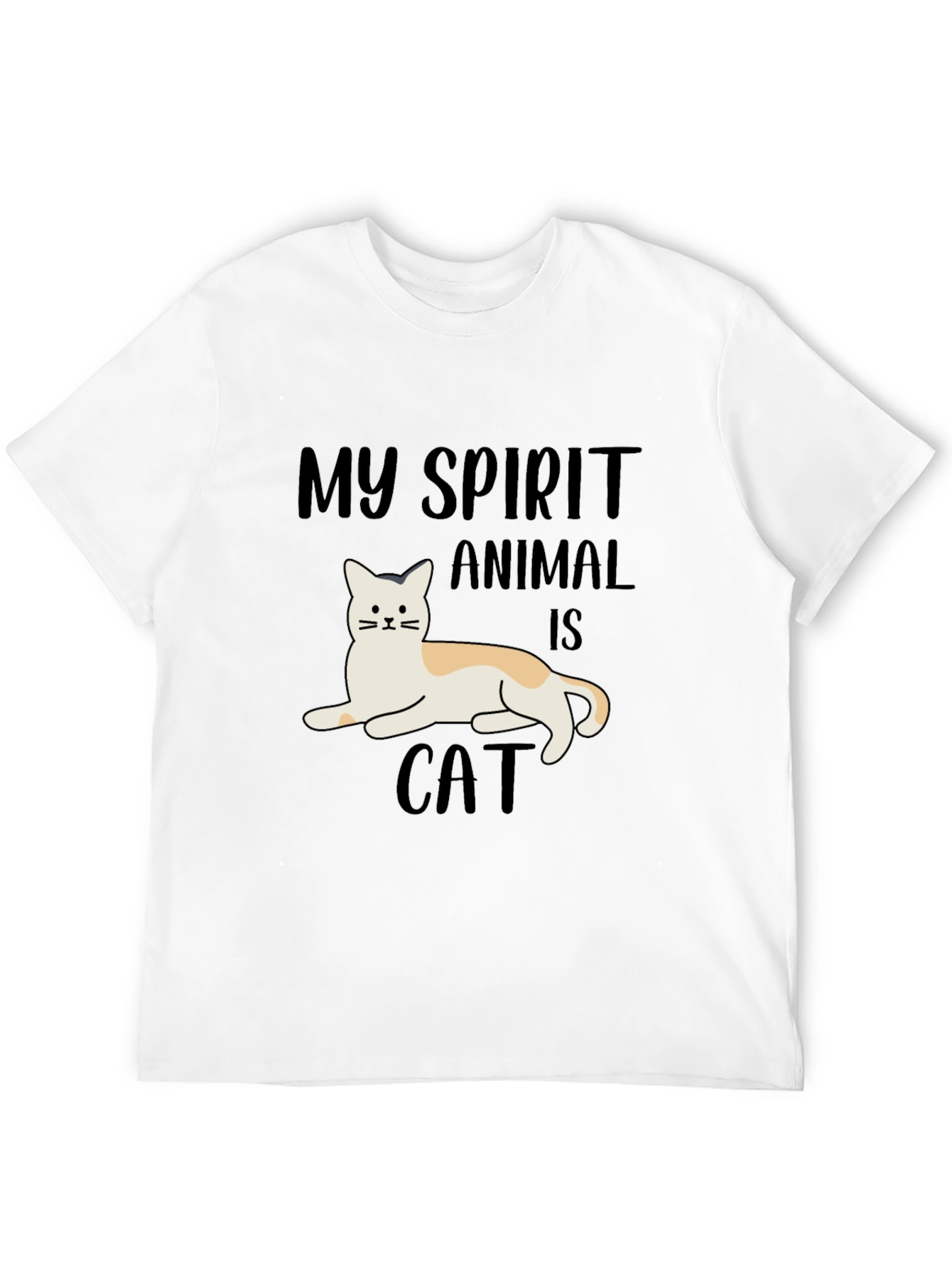 Black My Spirit Animal is Cat T-Shirt view 12