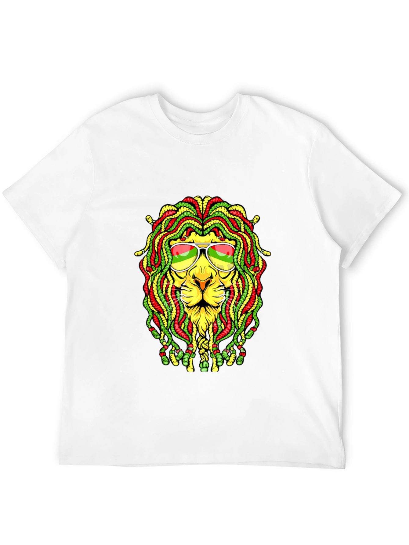 Black Rasta Lion Graphic T-Shirt - Reggae Style view 12