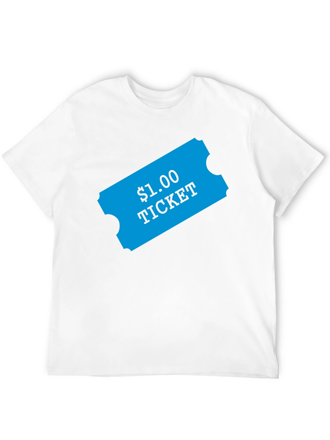 Black Novelty One Dollar Ticket Graphic T-Shirt view 12