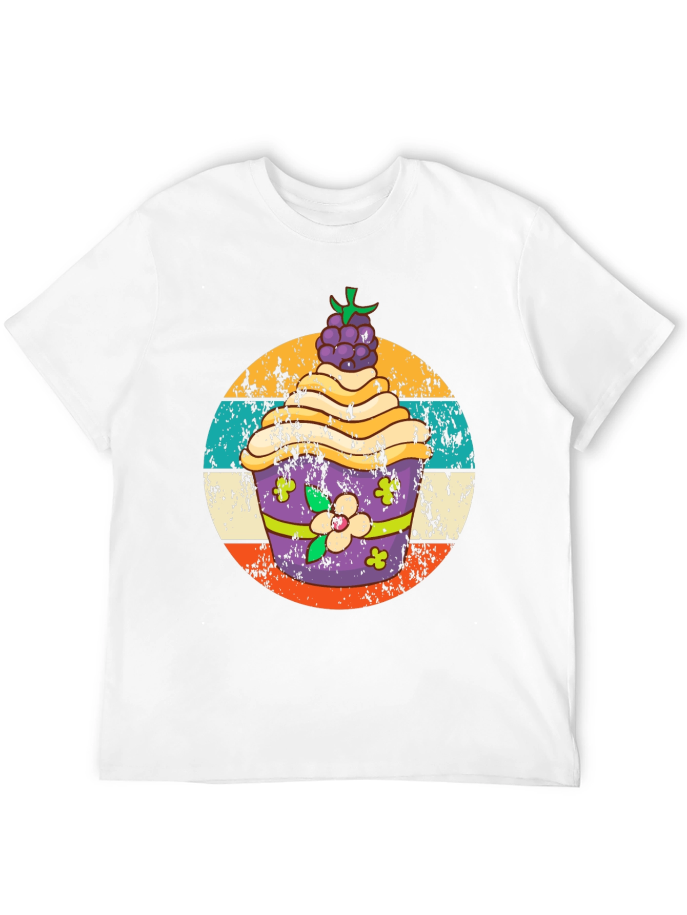 Black Retro Cupcake Graphic Tee view 12