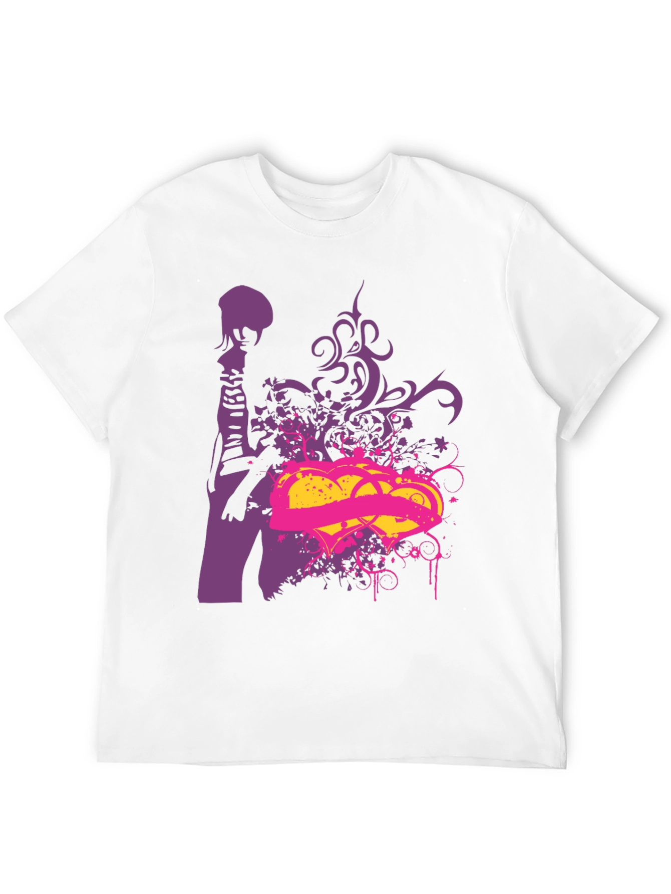 Black Edgy Graphic Print Black T-Shirt view 12