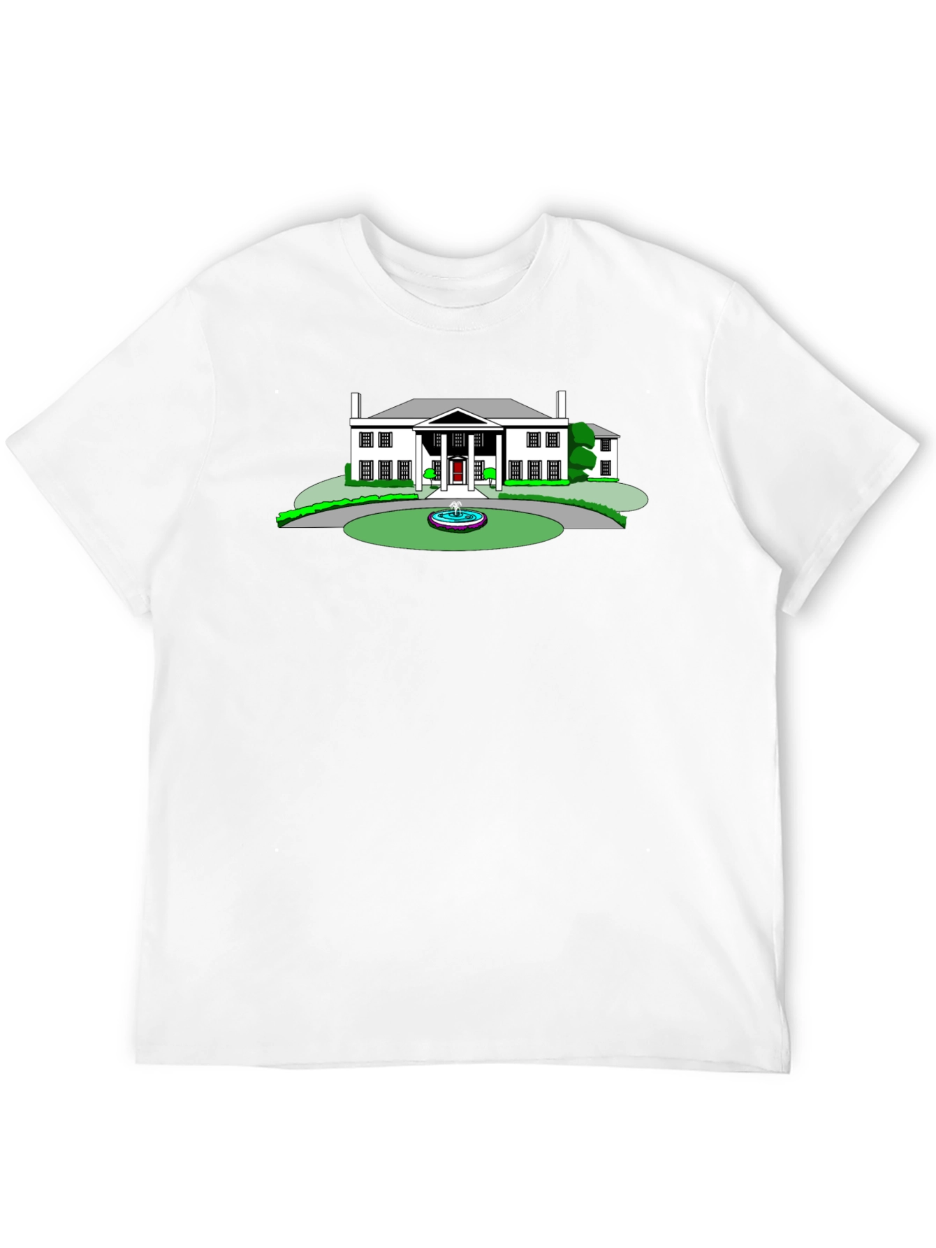 Black Mansion Graphic Tee - Black Crew Neck T-Shirt view 12