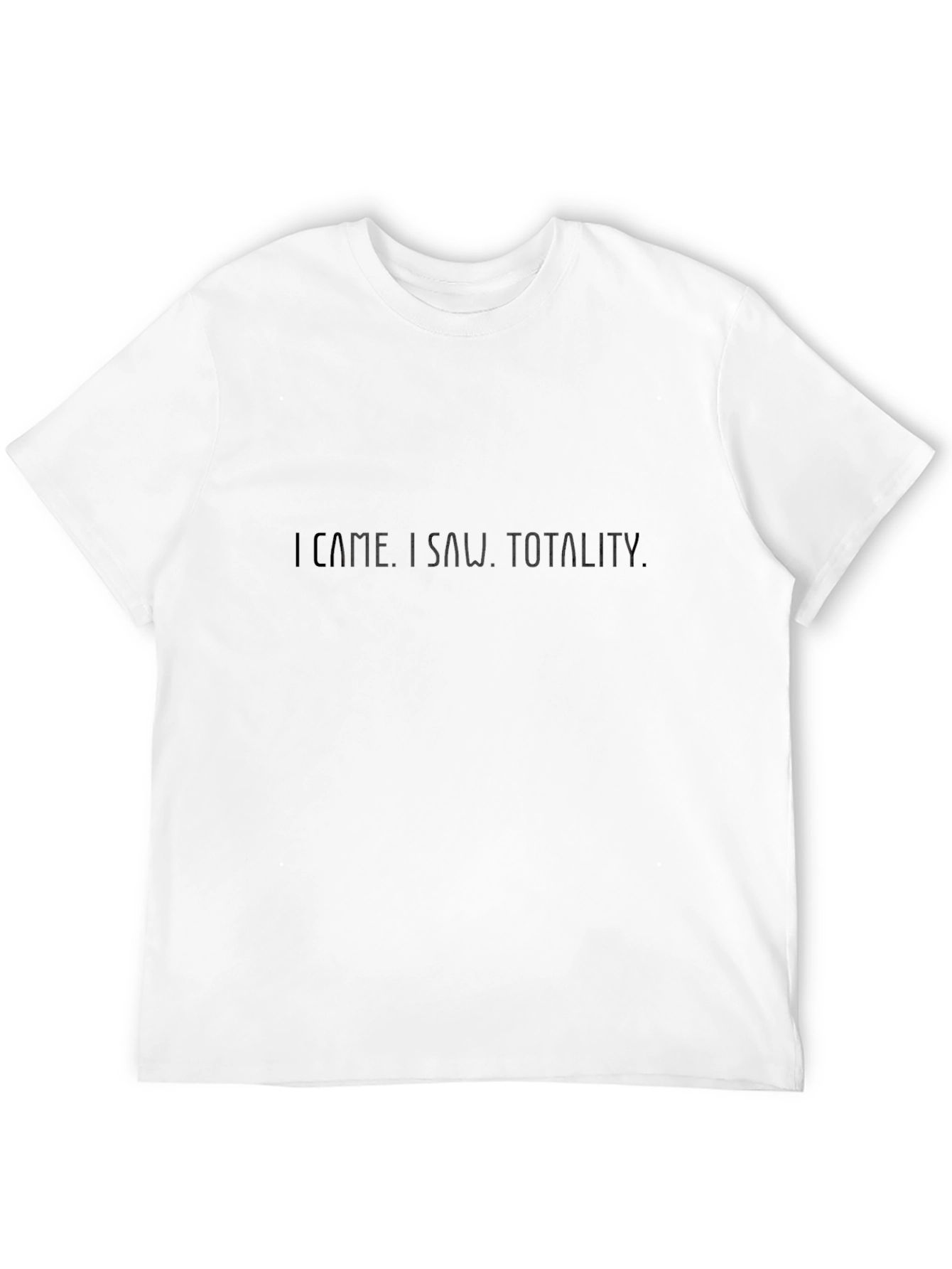 Black I Came. I Saw. Totality. Men's Black T-Shirt view 12