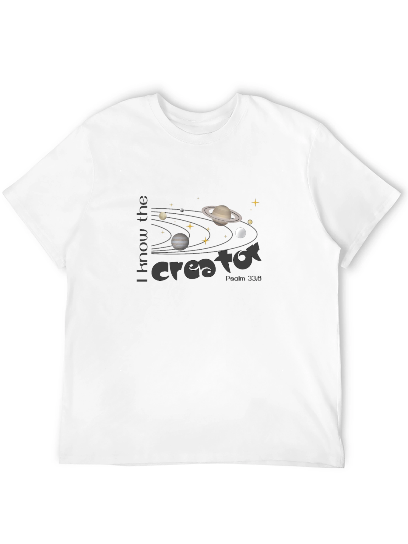 Black Creator Space Planets Graphic Tee view 12