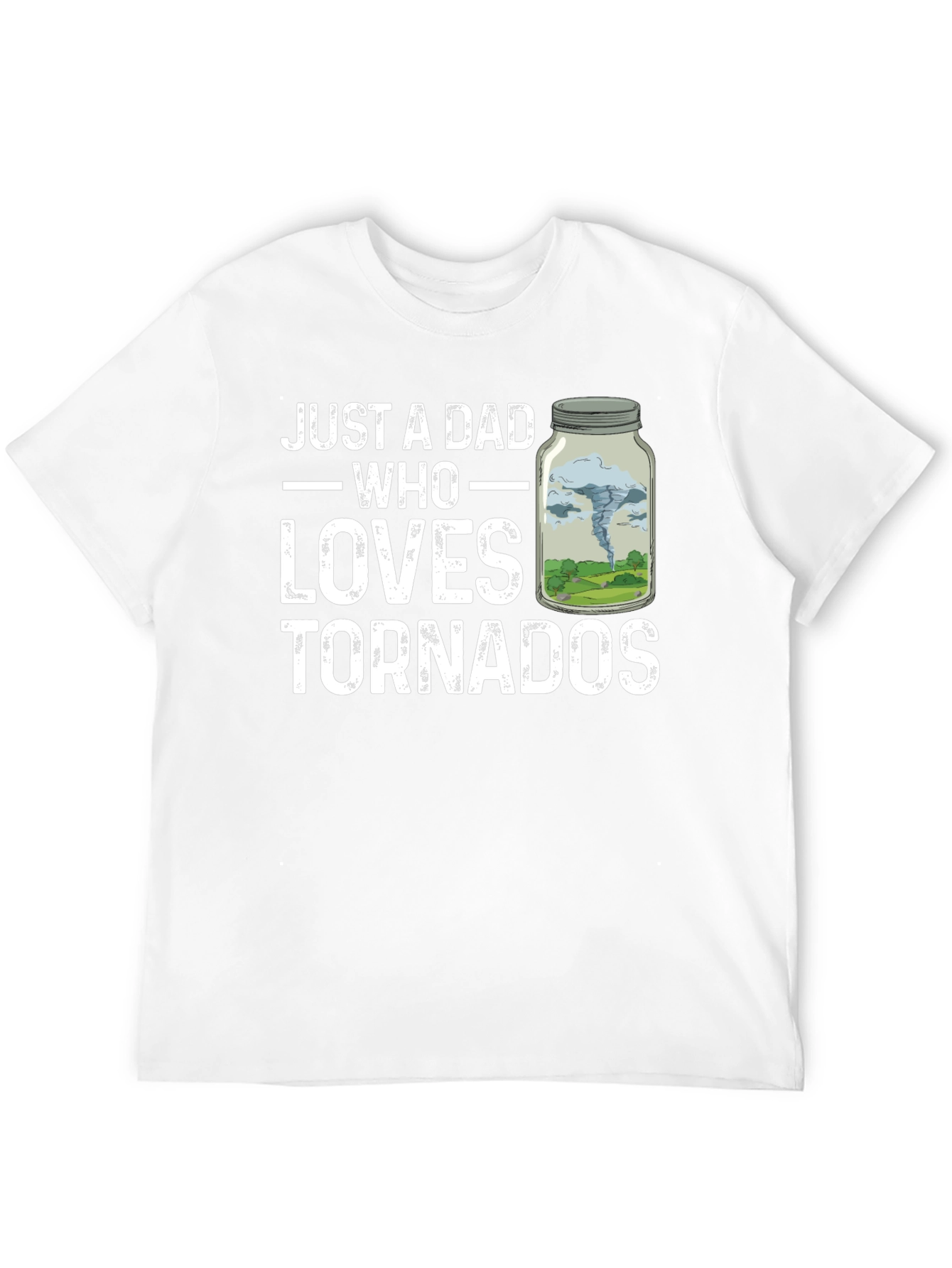 Black Just A Dad Who Loves Tornadoes T-Shirt view 12