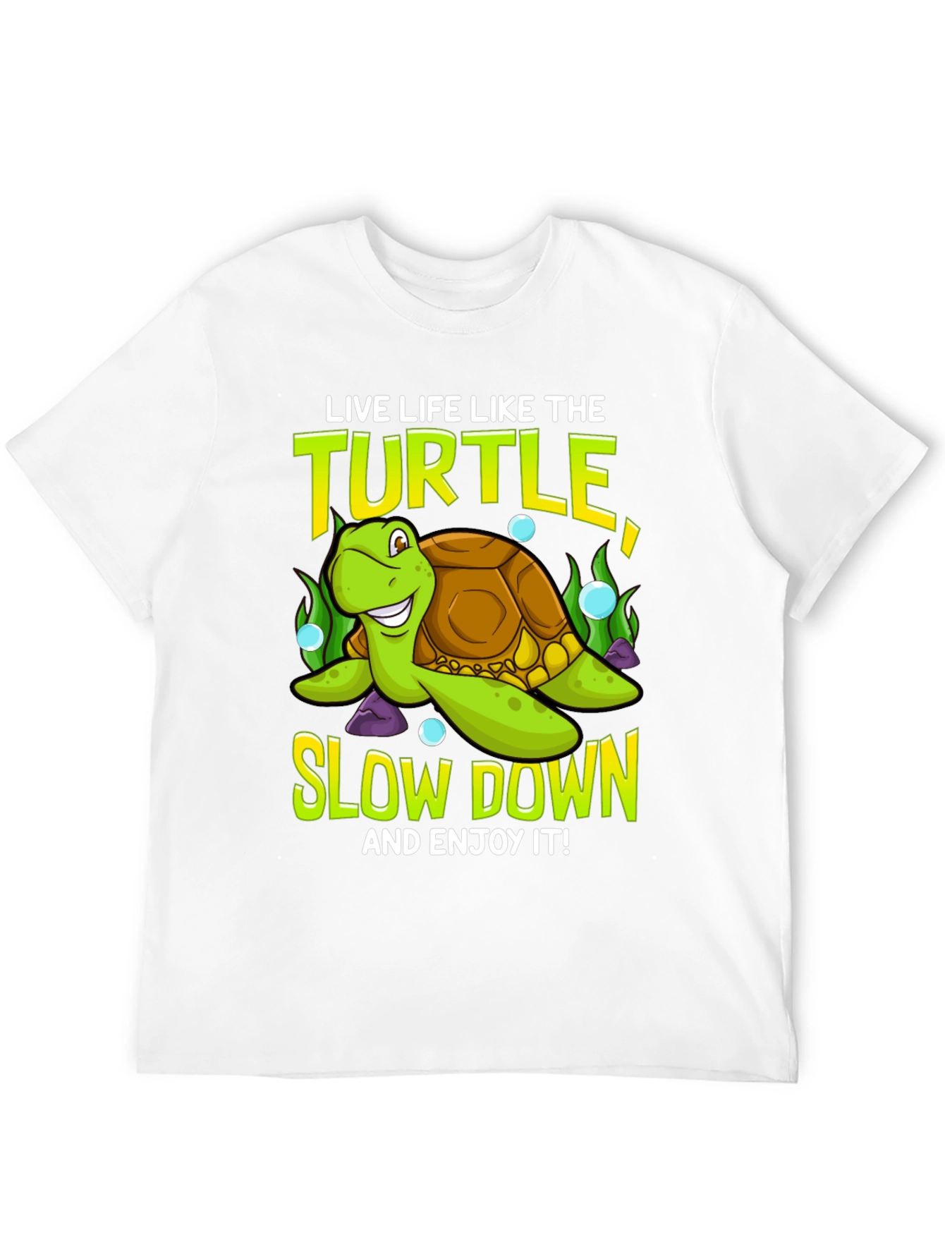Black Live Like the Turtle Graphic T-Shirt view 12
