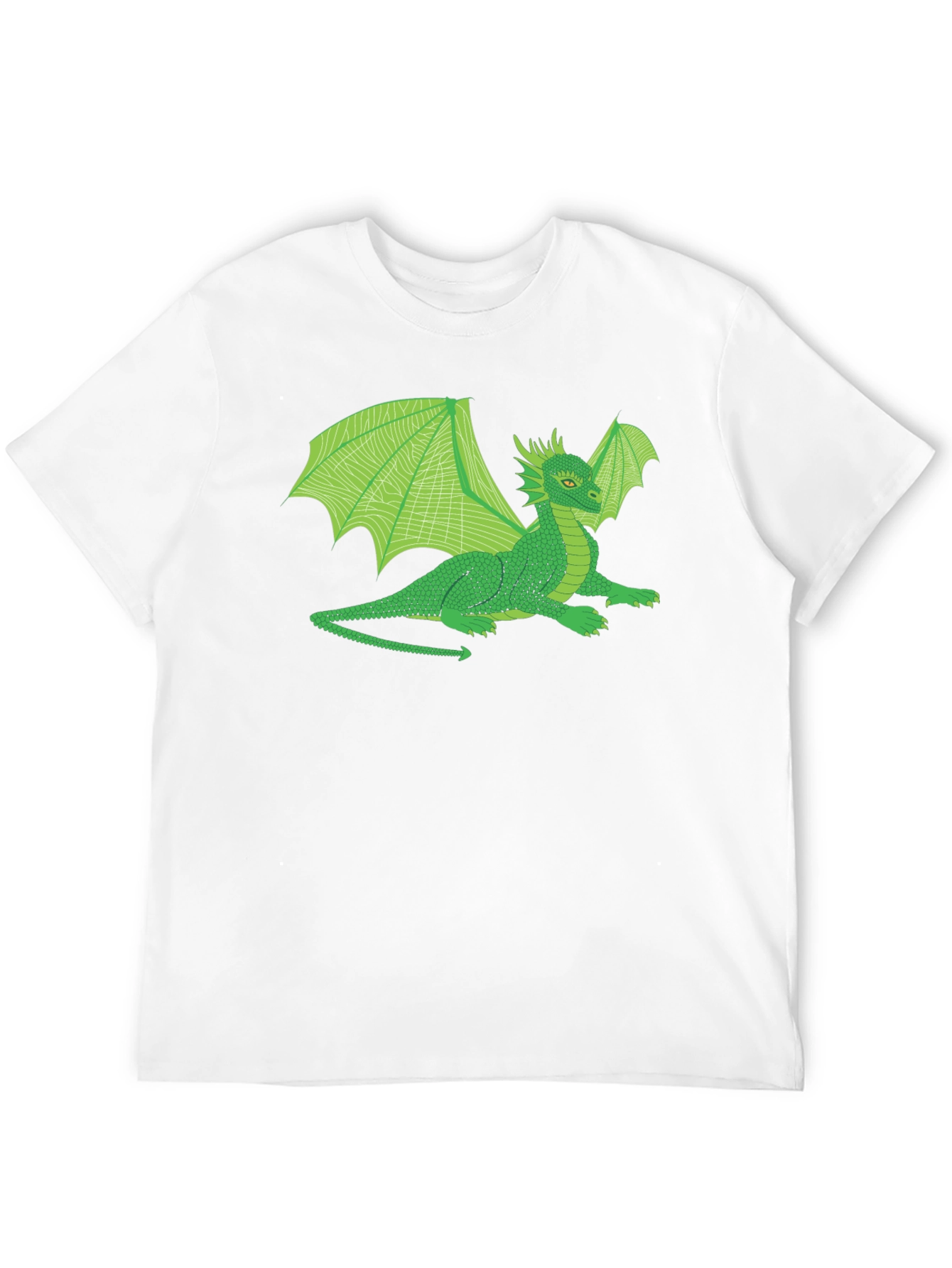 Black Green Dragon Graphic T-Shirt - Fantasy Creature Tee view 12