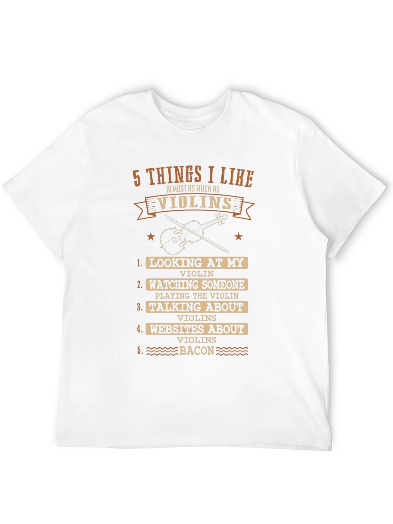Black Violin Lover's T-Shirt - 5 Things I Like view 12