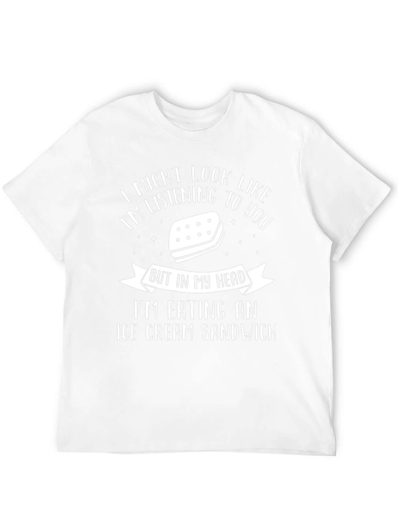 Black Ice Cream Sandwich Graphic Tee - Funny T-Shirt view 12
