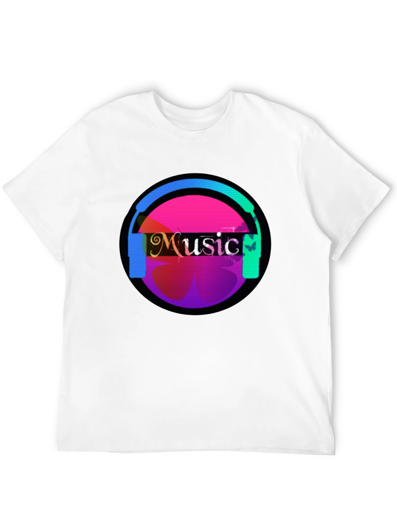 Black Music Headphone Graphic Tee - Casual Comfort view 12