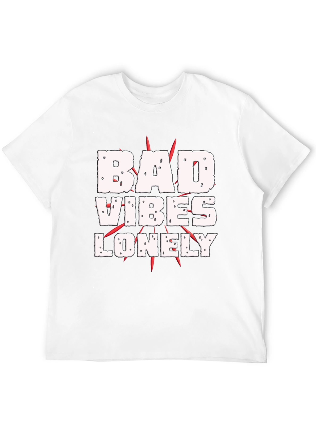 Black Bad Vibes Lonely Graphic Tee - Black T-Shirt view 12