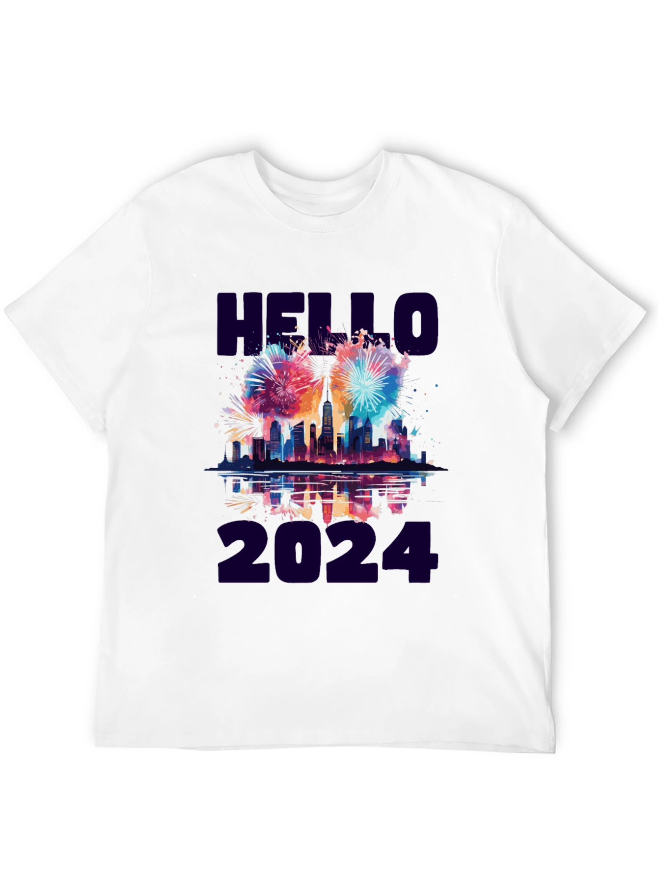 Hello 2024 Fireworks Graphic Tee - 12