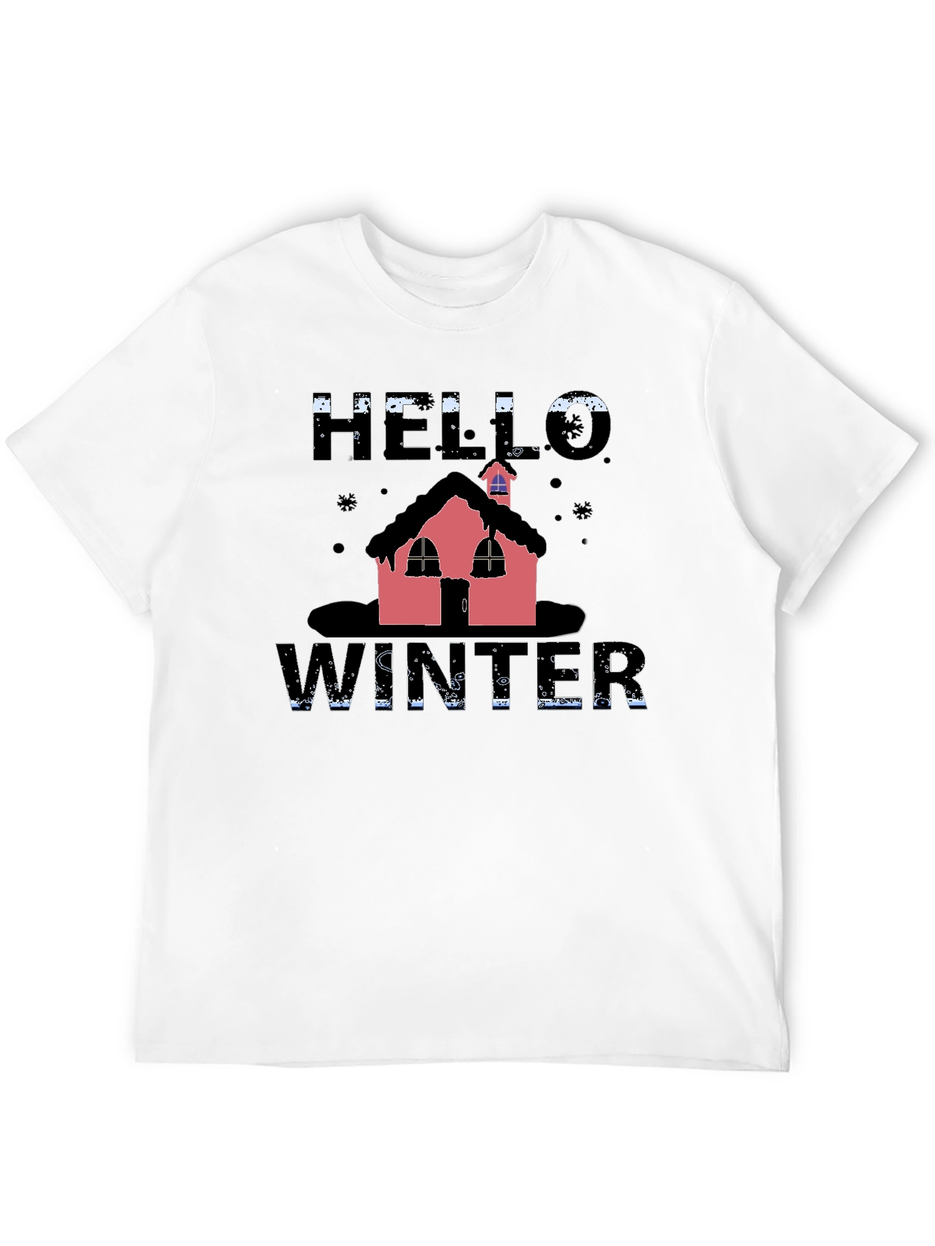 Black Hello Winter T-Shirt view 12