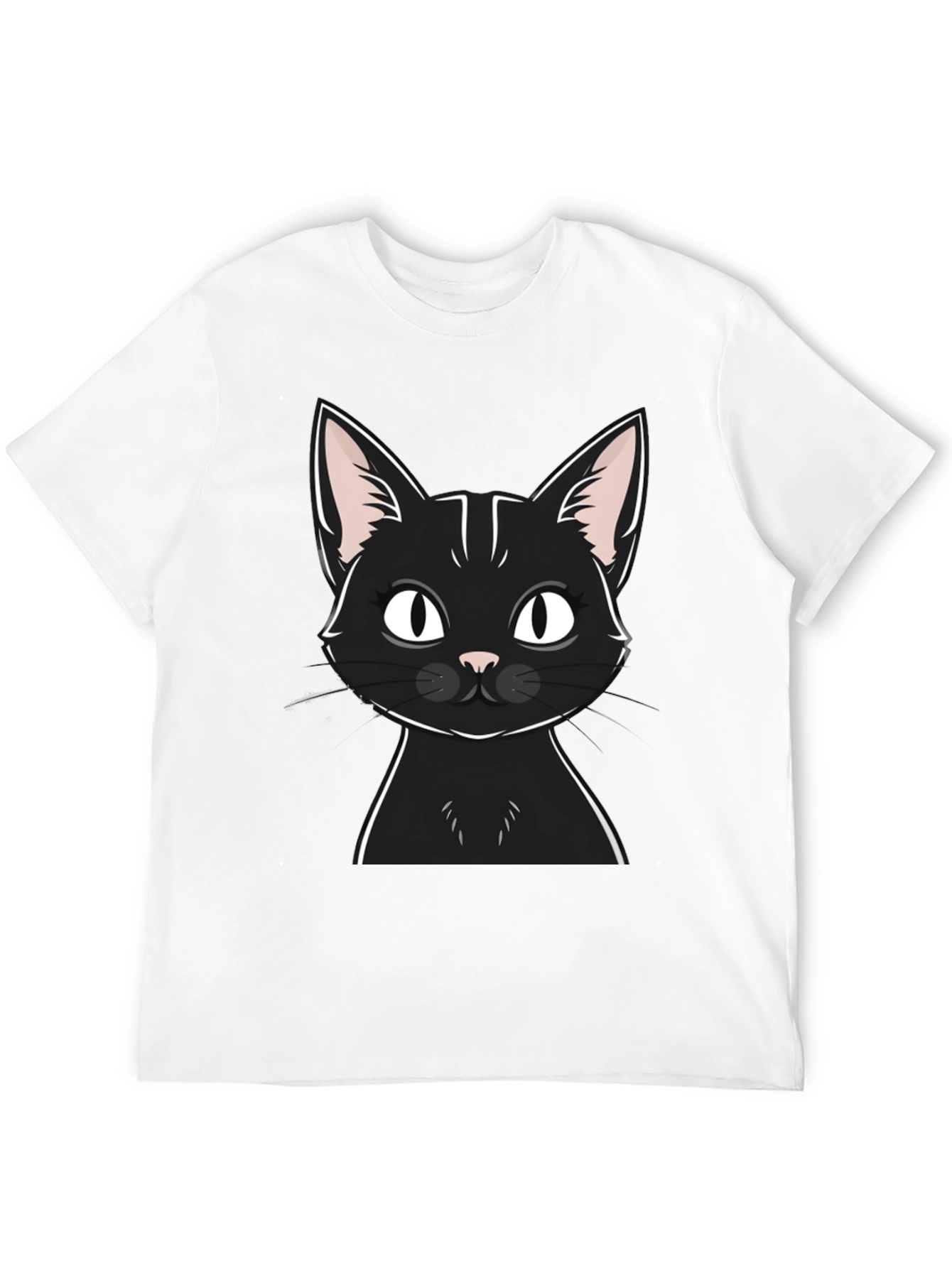 Black Black Cat Graphic T-Shirt - Unisex Casual Tee view 12