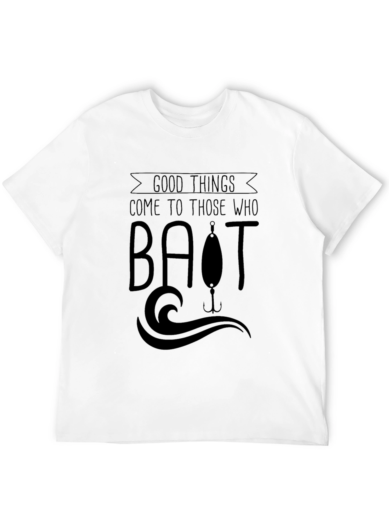 Black Fishing T-Shirt - Good Things Come to Those Who Bait view 12