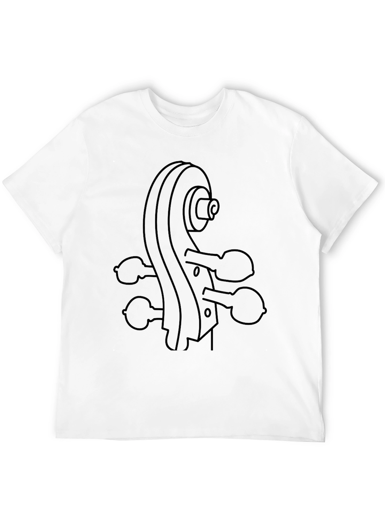 Black Cello Scroll Graphic T-Shirt - Musician's Apparel view 12