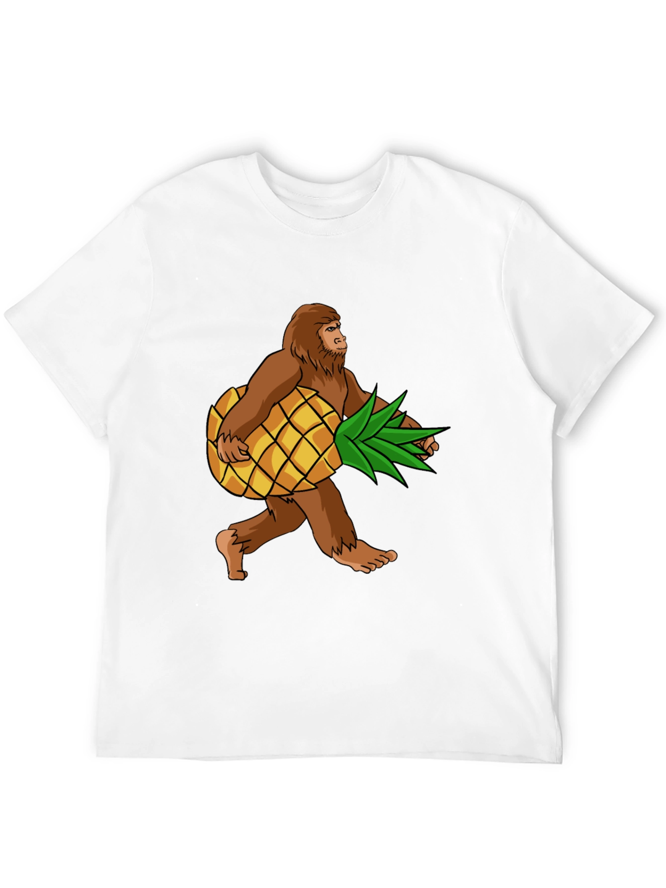Black Sasquatch Pineapple T-Shirt - Funny Bigfoot Tee view 12