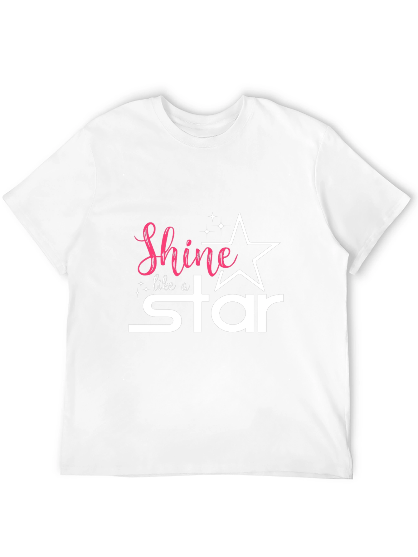 Black Shine Like a Star Graphic Tee - Black Unisex T-Shirt view 12