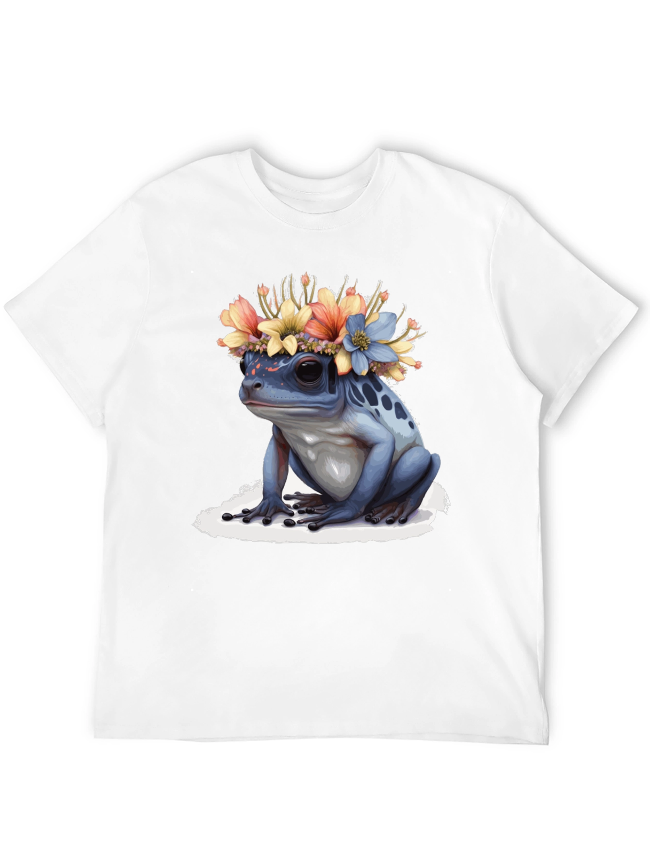 Black Frog with Flower Crown T-Shirt view 12