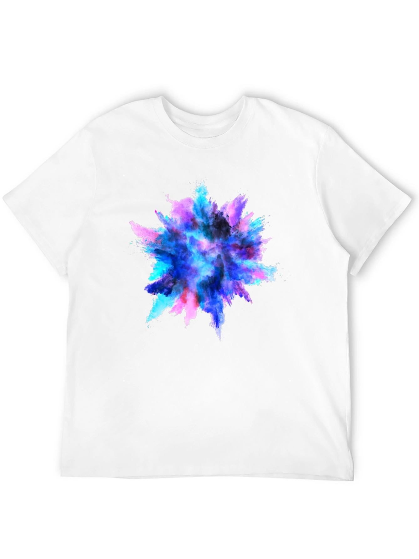 Black Colorful Burst Graphic Black T-Shirt view 12