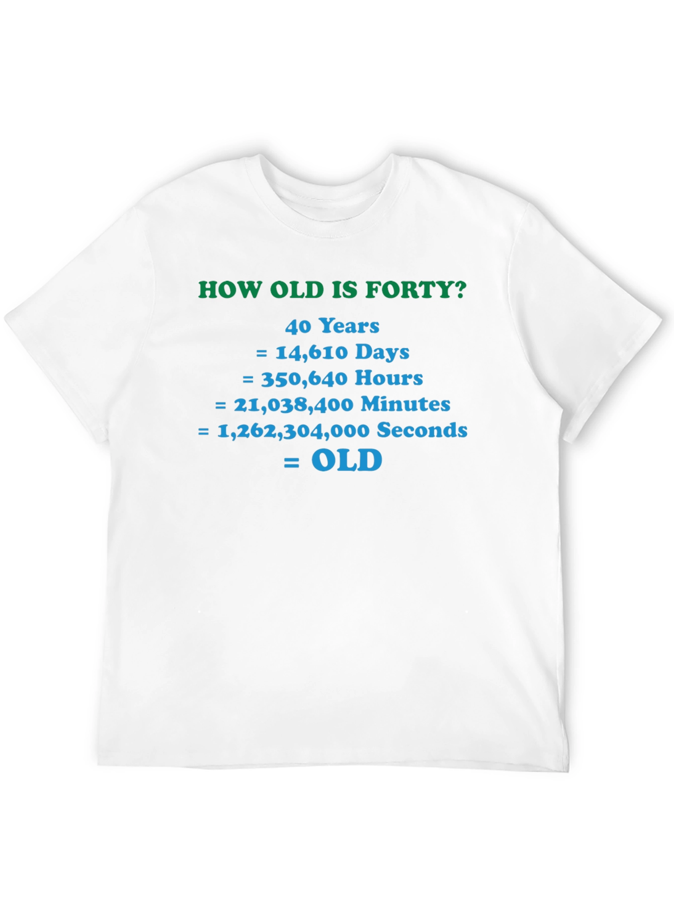 Black Funny 40th Birthday T-Shirt - How Old is Forty? view 12