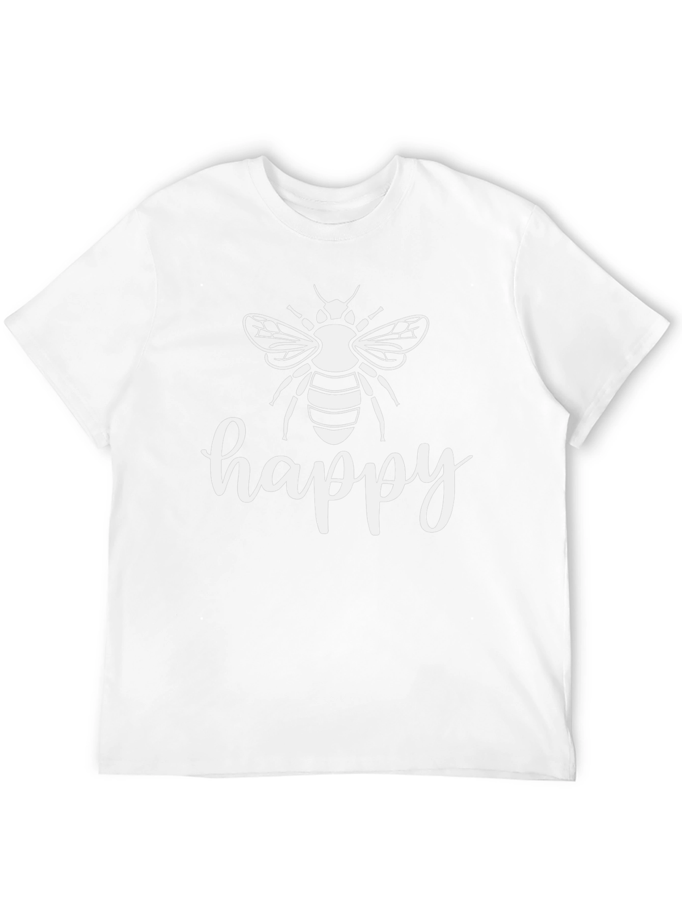 Black Happy Bee Graphic Tee - Black Cotton Blend view 12