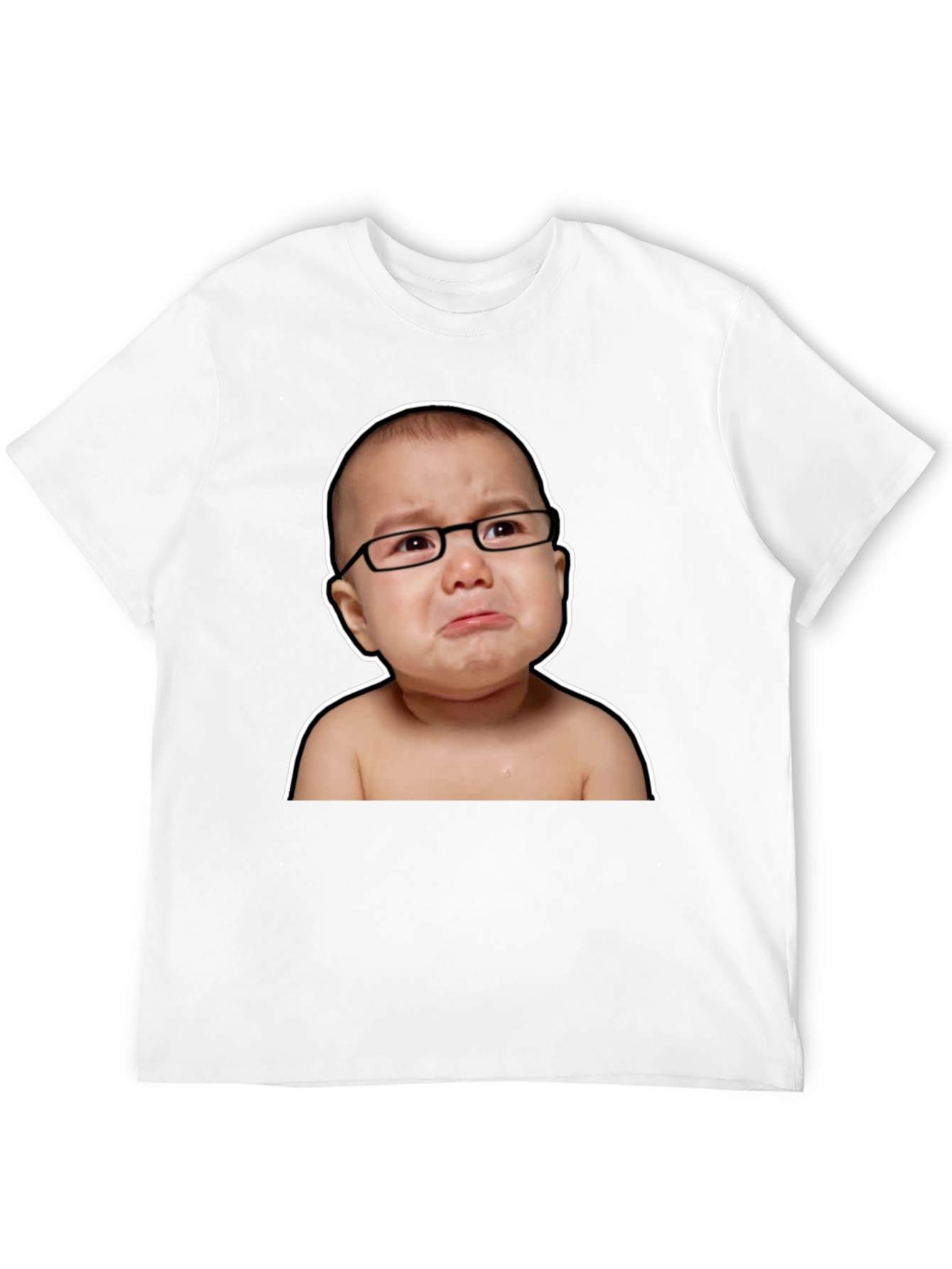 Black Crying Baby Graphic Tee view 12