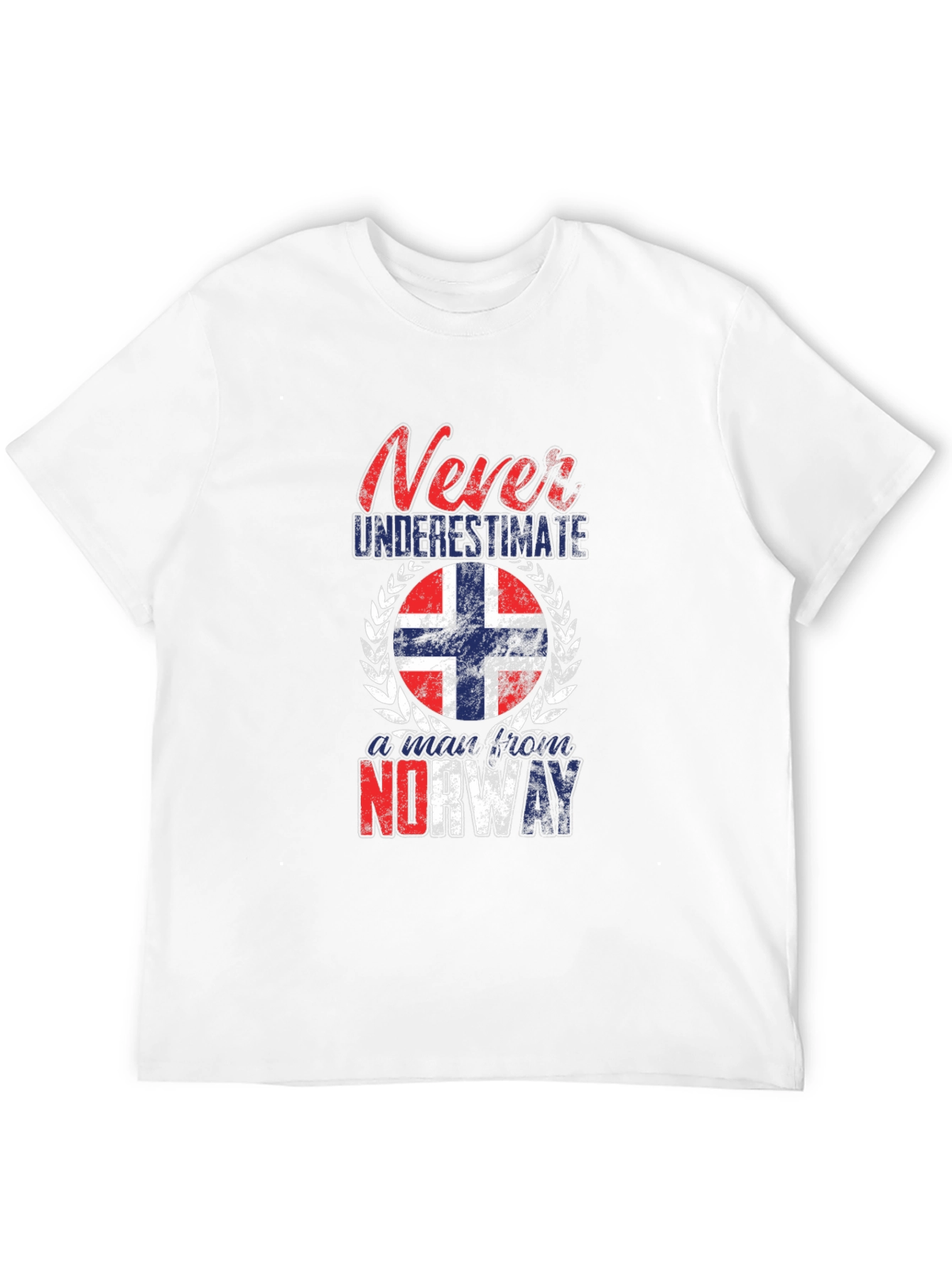 Black Never Underestimate Norway T-Shirt view 12