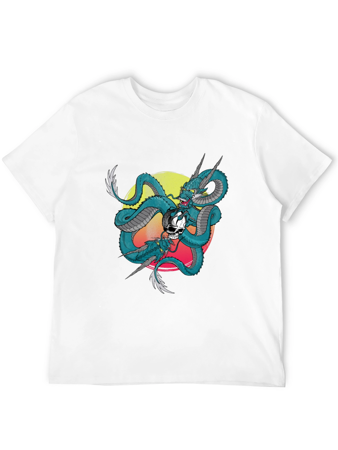 Black Dragon & Skull Graphic Tee - Unique Design view 12