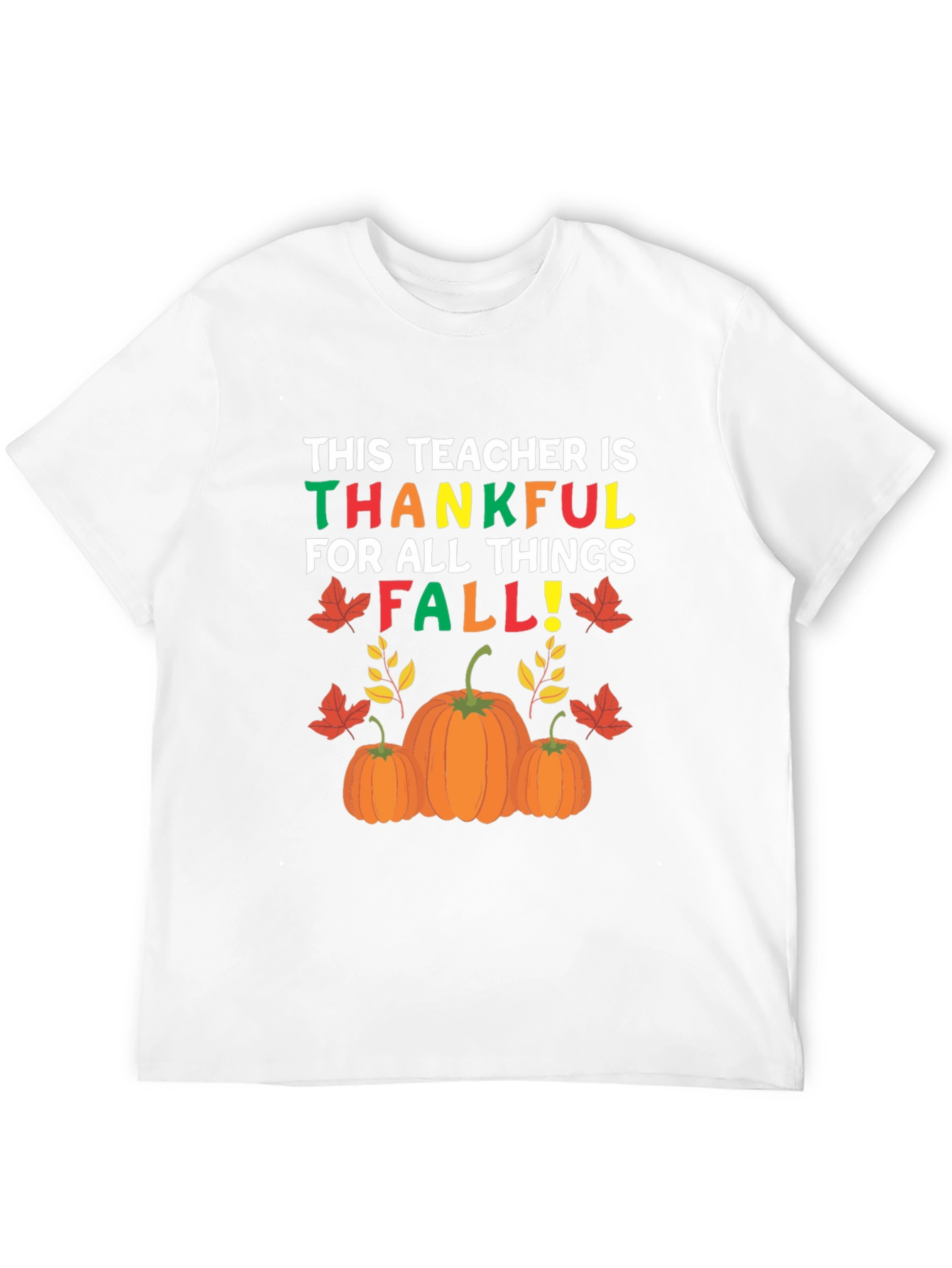 Black Teacher Thankful Fall T-Shirt, Autumn Graphic Tee view 12