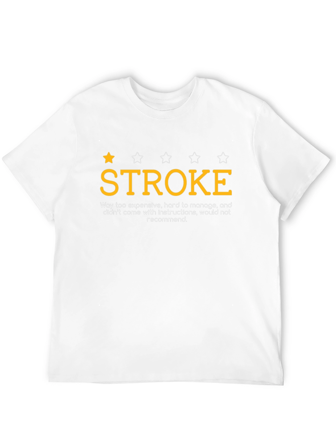 Black Stroke Funny T-Shirt One Star Rating view 12