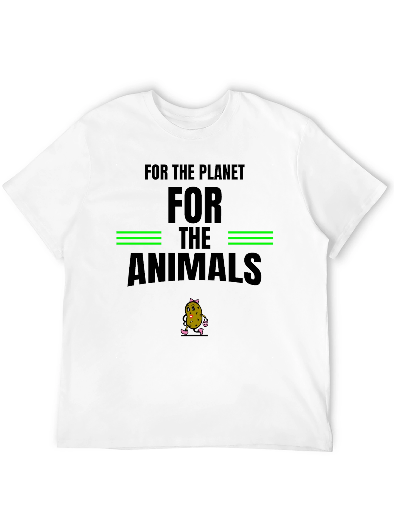 Black Vegan T-Shirt - For the Animals view 12