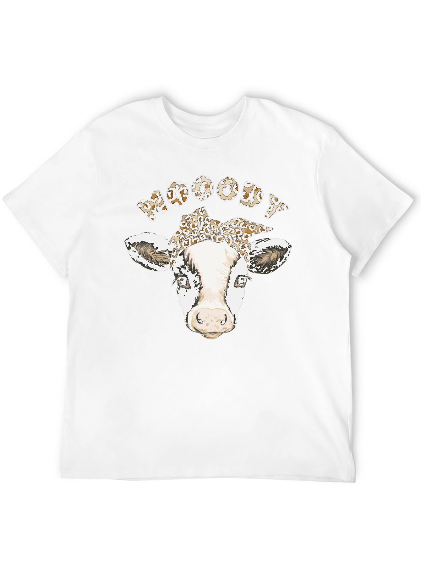 Black Moody Cow Graphic T-Shirt - Unisex Cotton Tee view 12