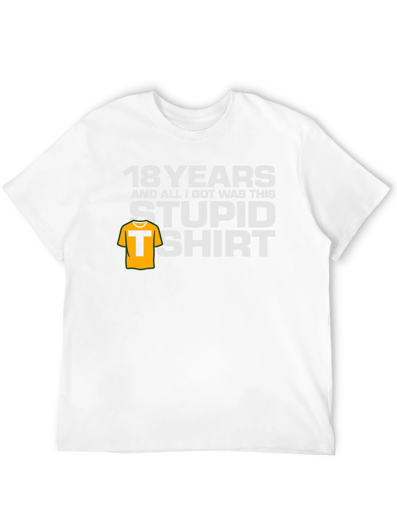 Black Funny 18 Years Stupid Shirt Black T-Shirt view 12