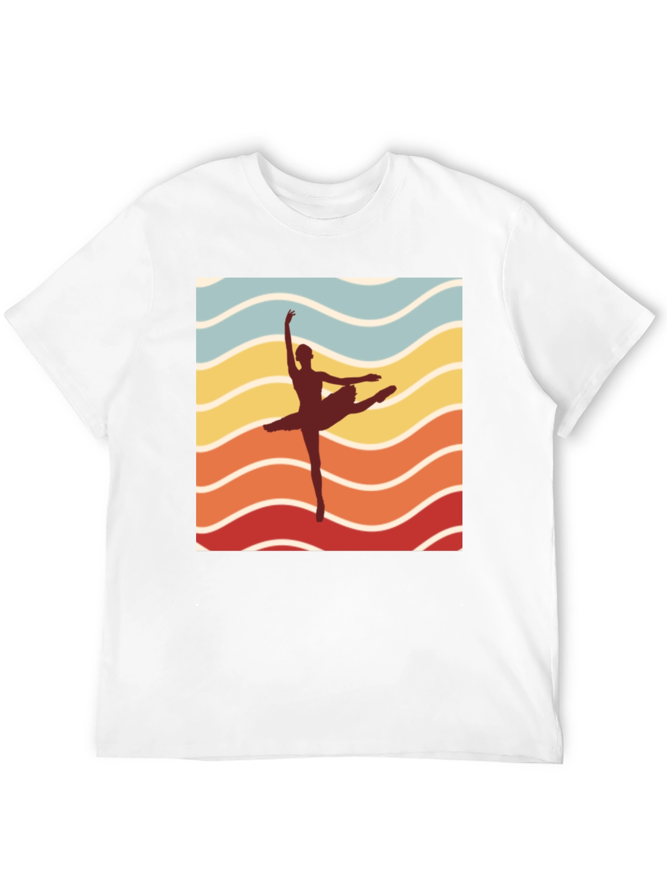 Black Ballet Retro Tee - Dancer Silhouette view 12