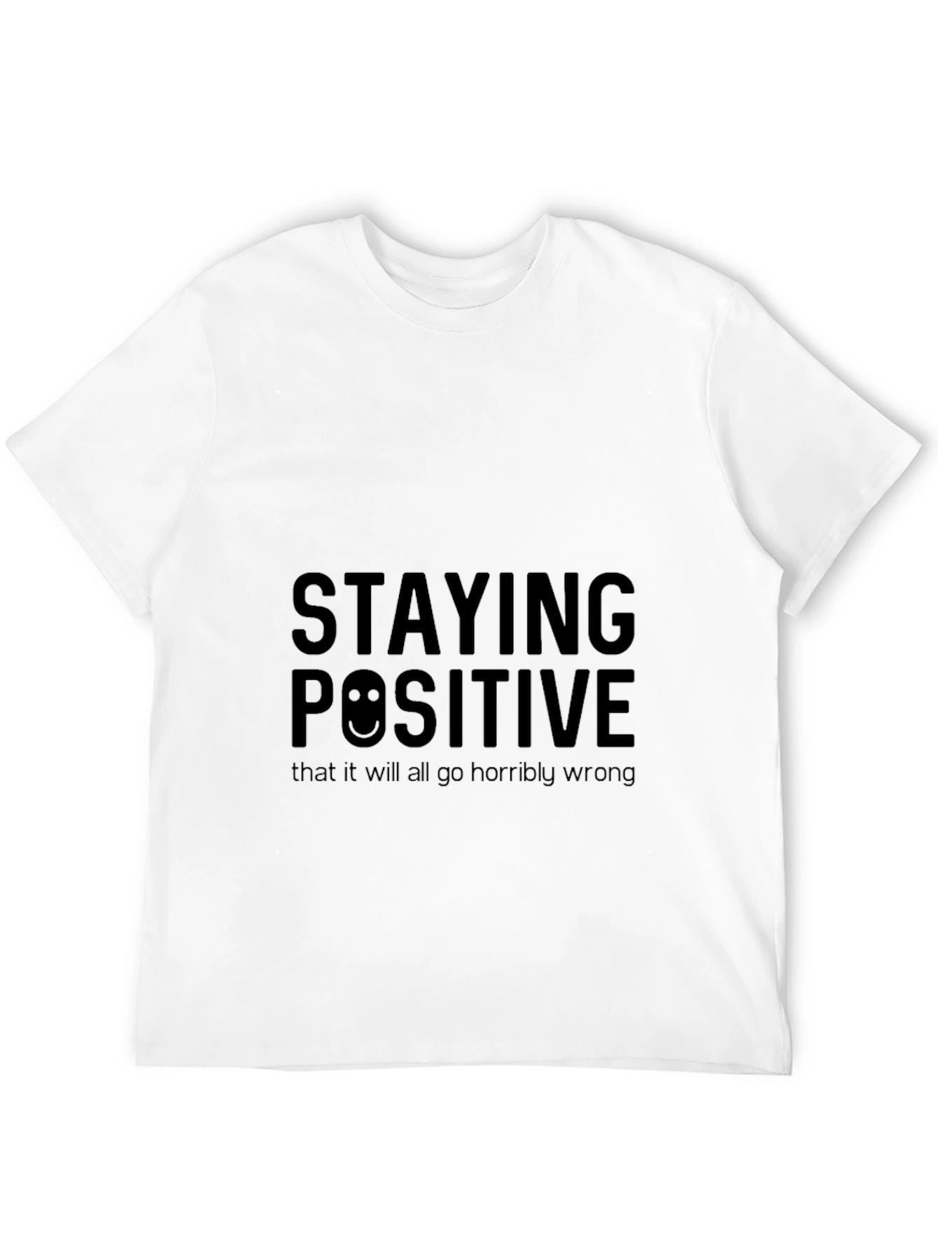 Black Staying Positive Graphic Black T-Shirt view 12