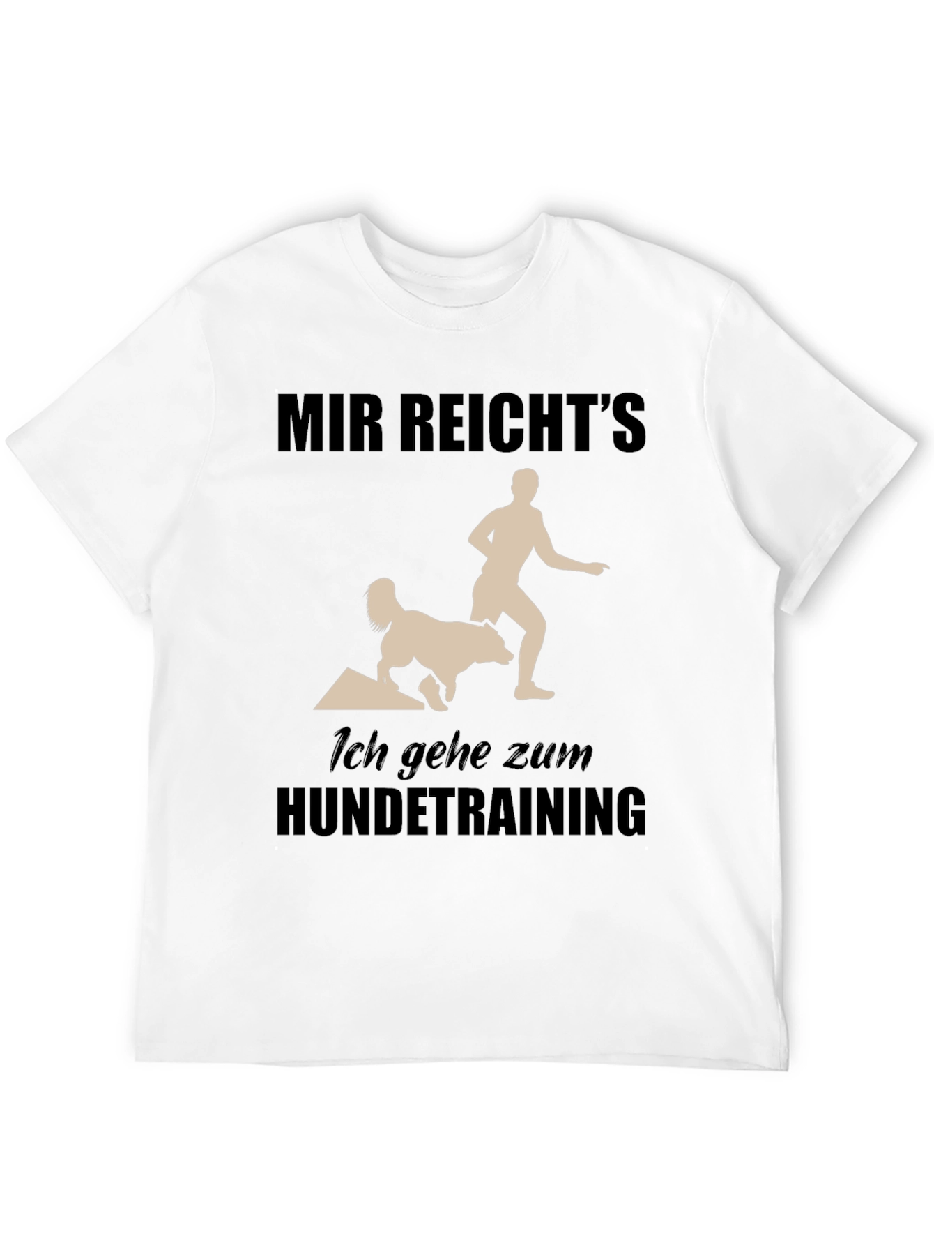 Black Dog Training T-Shirt: Funny German Saying view 12