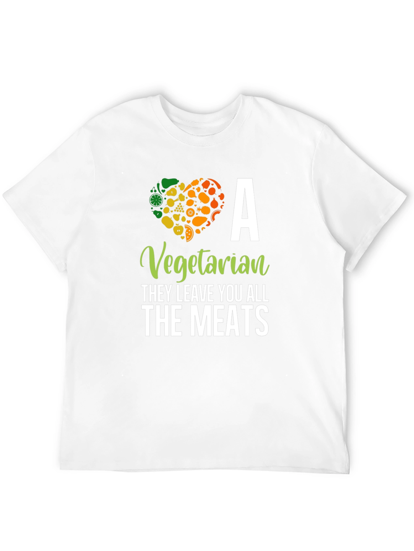 Black Vegetarian T-Shirt: They Leave You All The Meats! view 12