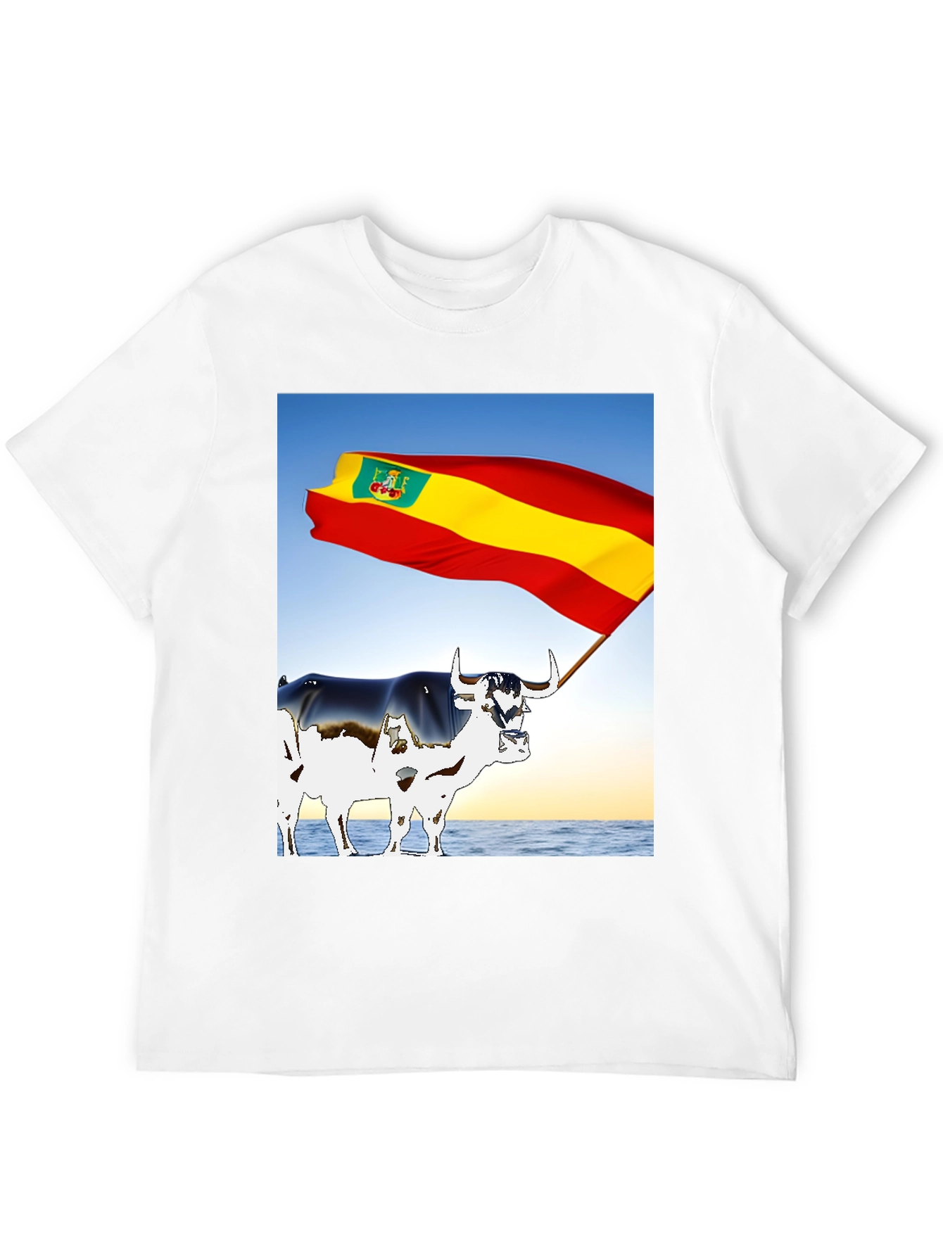 Black Spanish Bull Flag Graphic Tee view 12