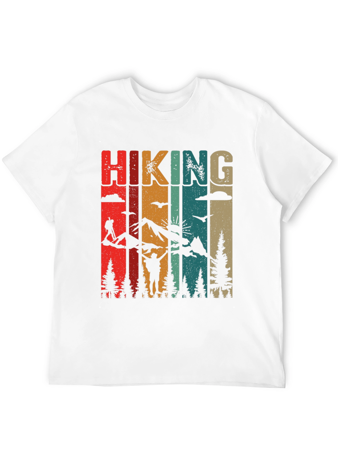 Black Retro Hiking Adventure T-Shirt view 12