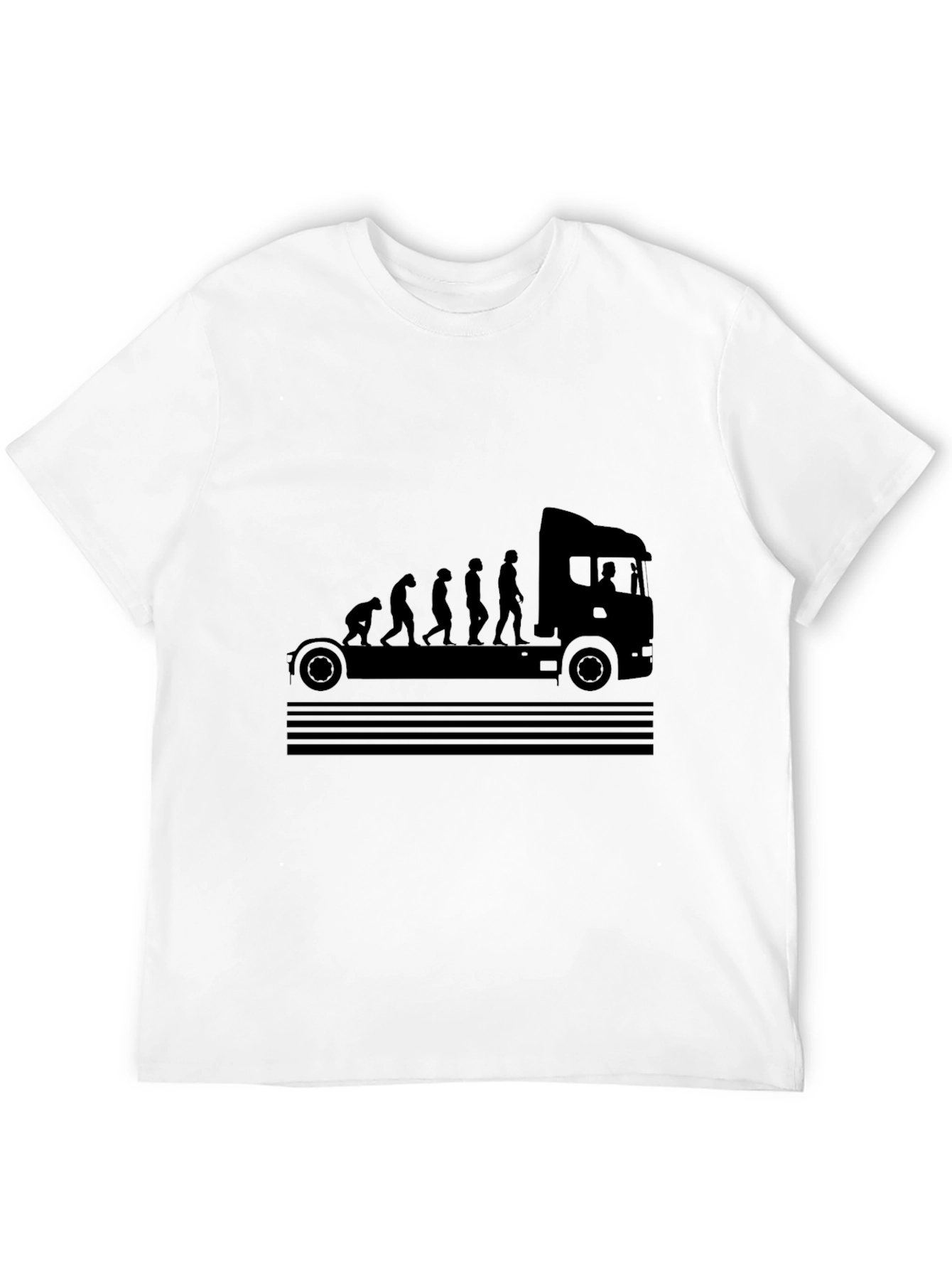 Black Truck Driver Evolution Black T-Shirt view 12