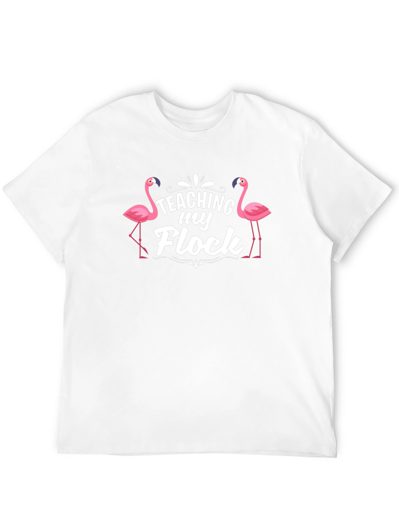 Black Teaching My Flock Flamingo T-Shirt view 12