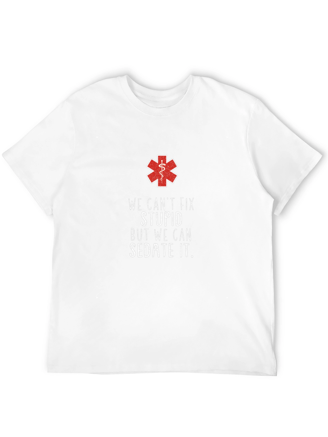 Black Funny EMS T-Shirt - We Can't Fix Stupid view 12