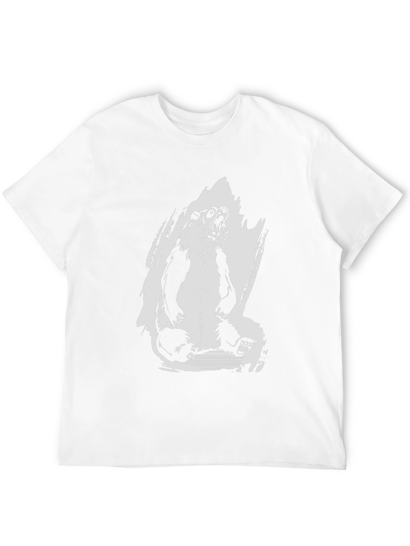 Black Men's Black Graphic Tee - Roaring Panda Design view 12