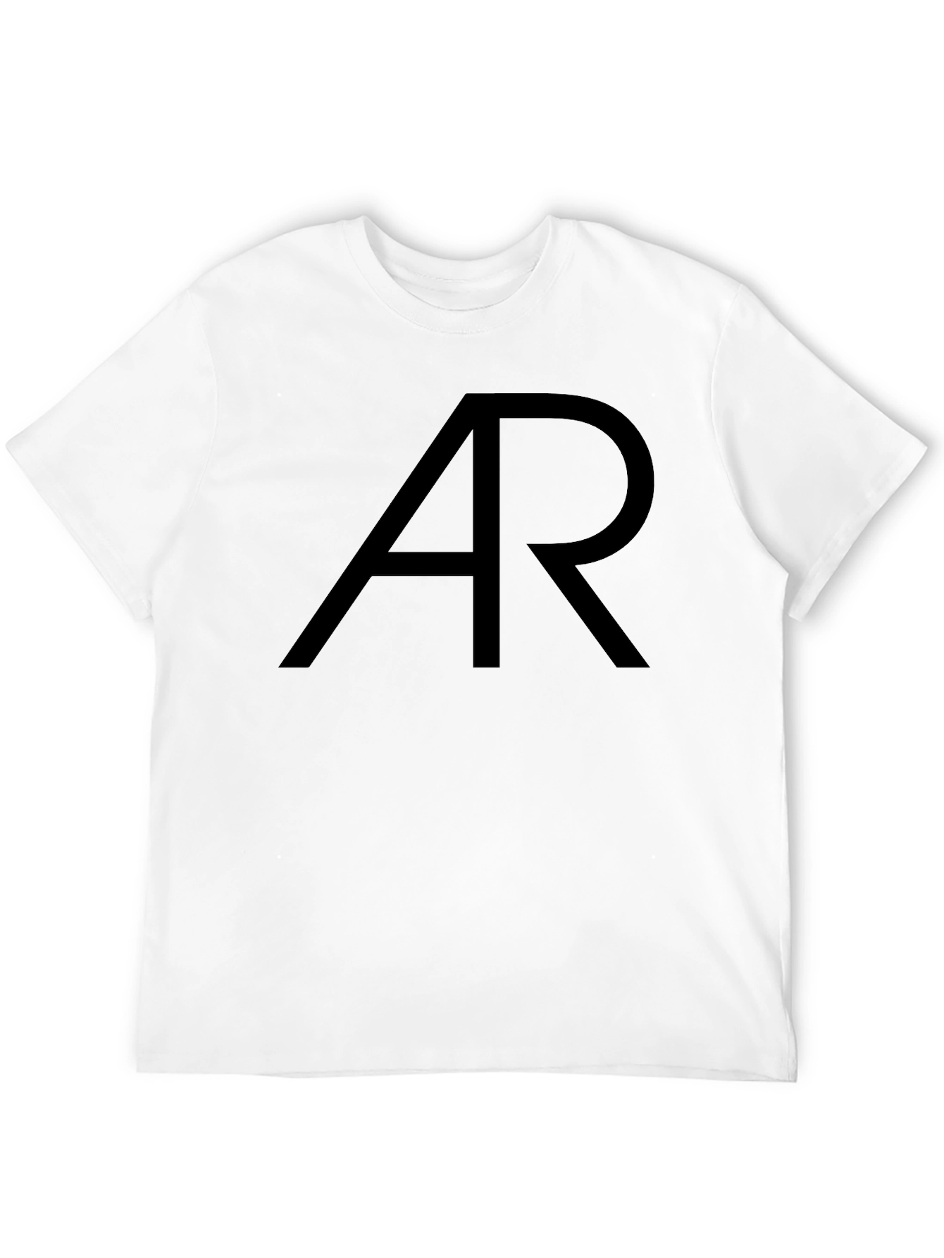 Black AR Initial Black Graphic Tee - Modern Style view 12
