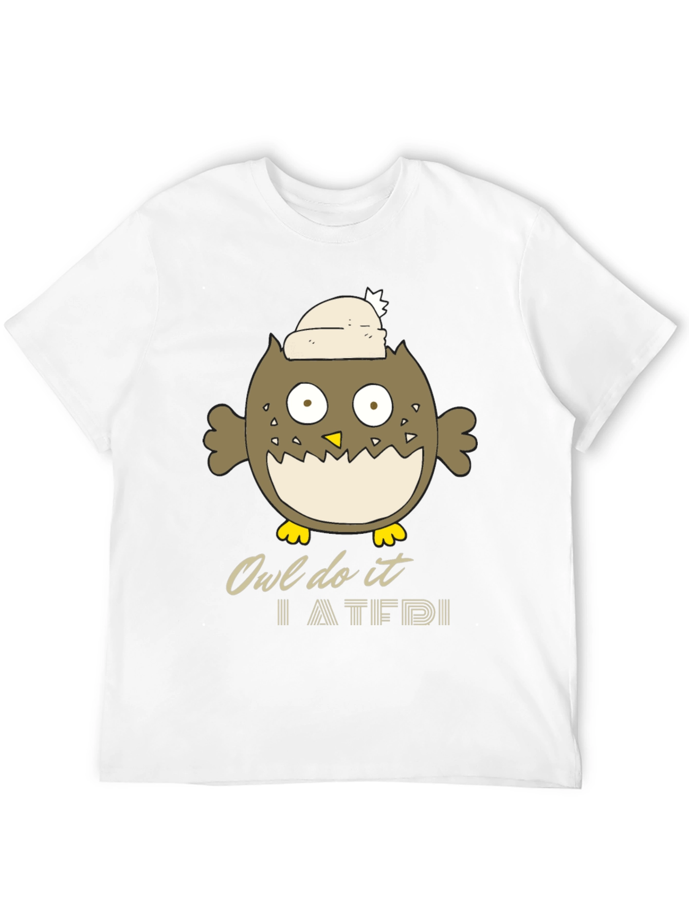 Black Owl Do It T-Shirt - Funny Cartoon Tee view 12
