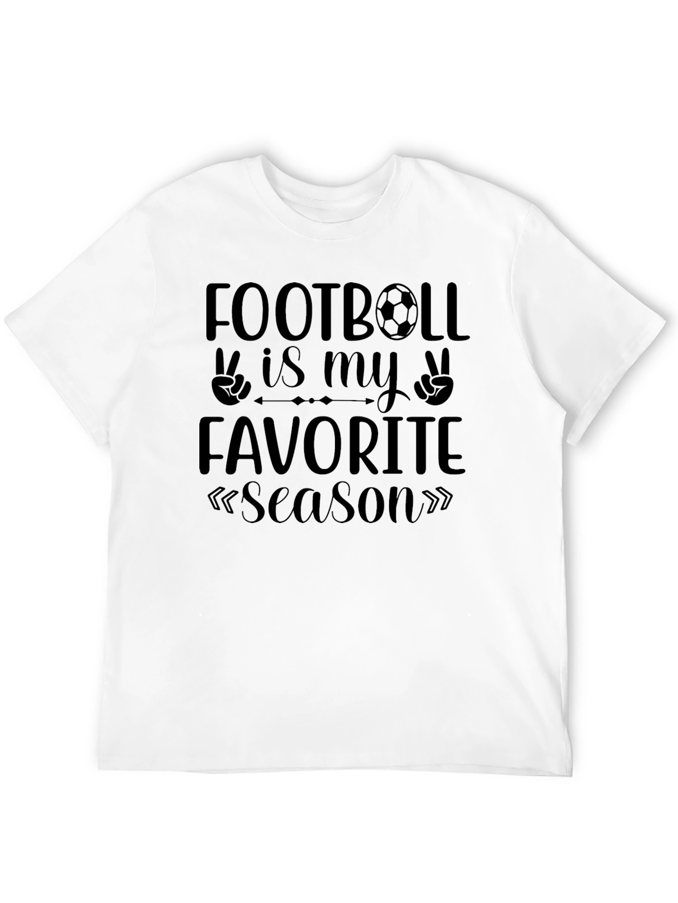 Black Football Is My Favorite Season Black Graphic Tee view 12